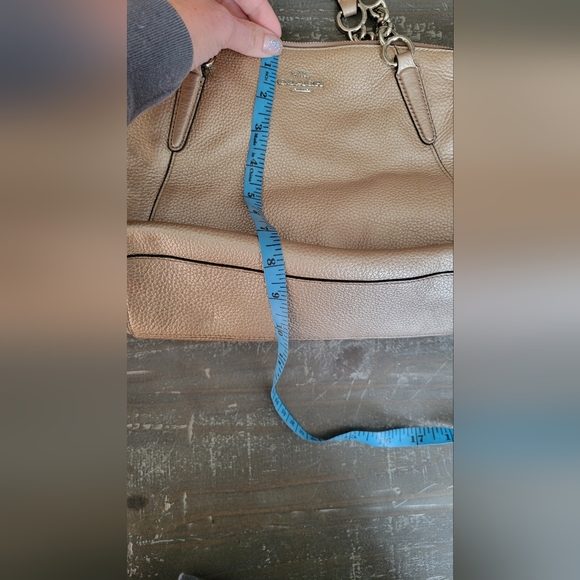 Coach Kelsey Metallic Gold Shoulder Bag - Picture 9 of 16